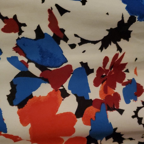 Vince Camuto Red White and Blue Cold Shoulder Top Long Sleeve top Size 2X NWOT - Picture 3 of 4